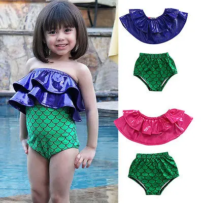 

2Pcs Toddler Kids Baby Girls Swimsuit Swimwear Bathing Suit Tankini Bikini Set
