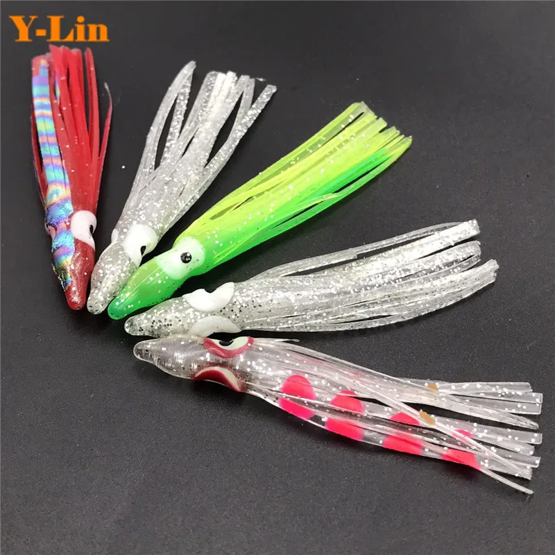 4 см рыболовные мягкий кальмар приманка юбки-Осьминог Мягкие приманки