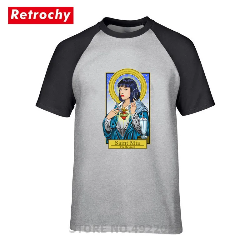 Мужская футболка с коротким рукавом и круглым вырезом Comic Saint Mia The Revived забавная