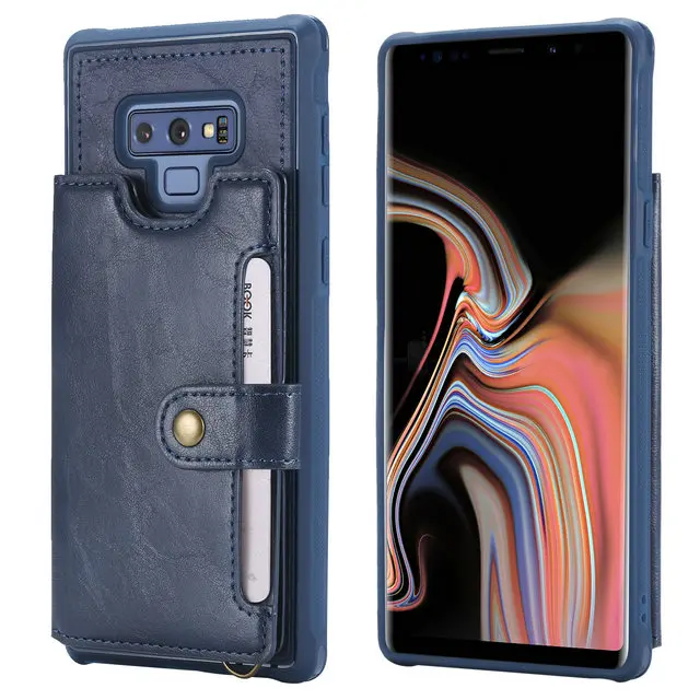 Роскошный флип Etui для Coque samsung Note 9 чехол S9 samsung Galaxy Note 9 Чехол-Кошелек держатель для samsung S10 чехол S10 Plus S10E - Цвет: Blue case
