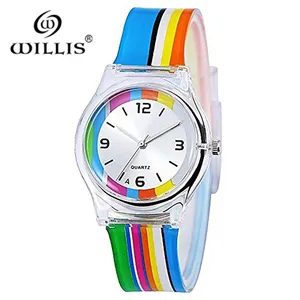 Женские часы wдоме, повседневные кварцевые часы, Желейный стол, карамельные цвета, детские часы, модные часы