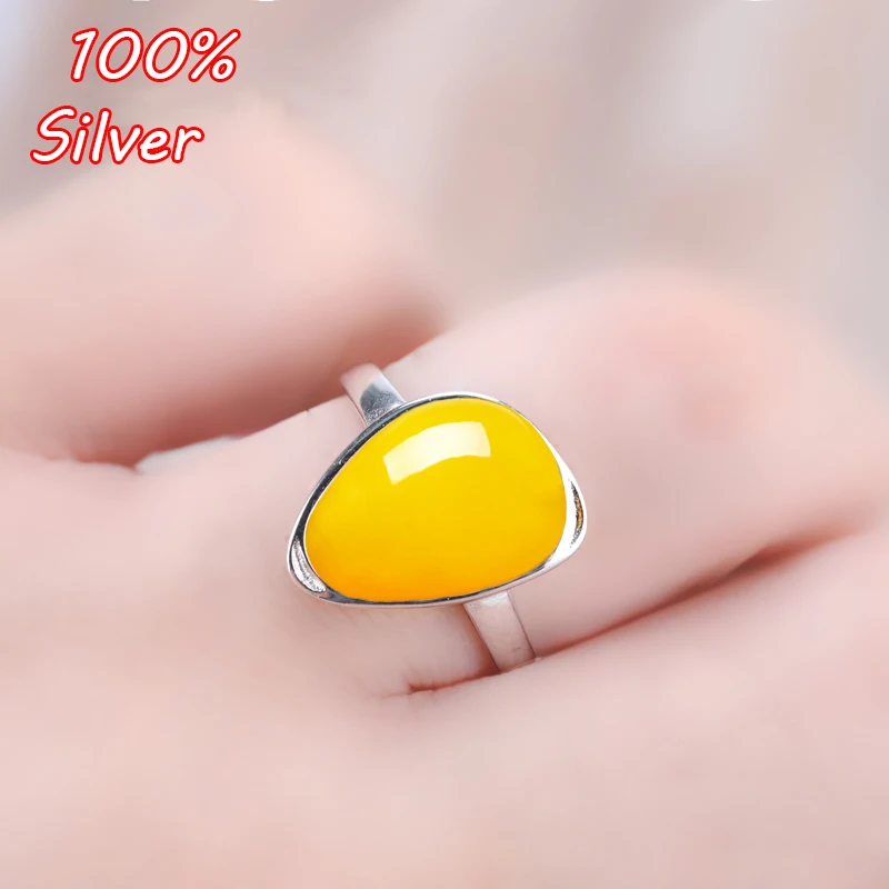 

Sterling Silver Color 925 White Gold 11*16MM Cabochon Rings for Amber Opal Agate Turquoise Fine Jewelry Wholesale