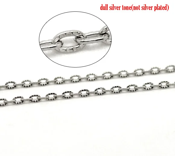 DoreenBeads 10 м серебряные цветные звенья открытые текстурированные Кабельные цепи