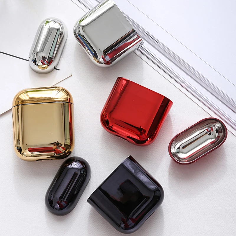 Wireless Bluetooth Earphone Plating Hard PC Case For Apple AirPods 1 2 Fashion Headset Protector Safe Bag | Электроника