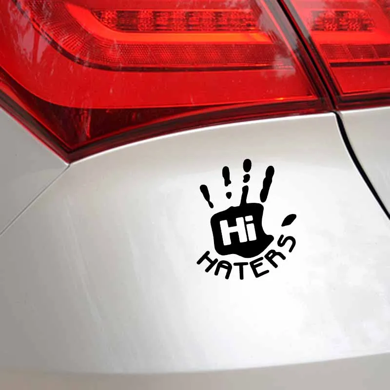 YJZT 12 6x14 см Виниловая наклейка Hi HATERS автомобильная JDM милая ручная работа