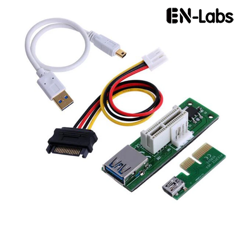 EN Labs PCI E X1 до 1X Удлинительный кабель Riser 90 градусов PCIe Расширенная карта