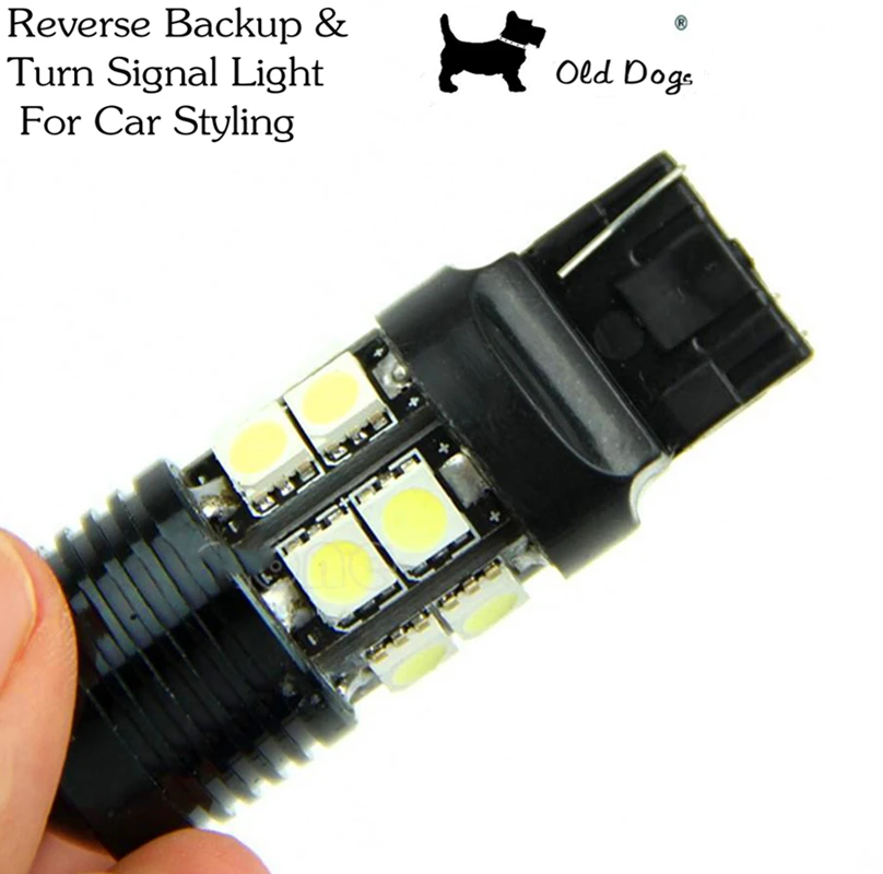 1 комплект T20 7440 W21W 7443 белый CREE чип R5 + 12 SMD светодиодный для стайлинга автомобилей