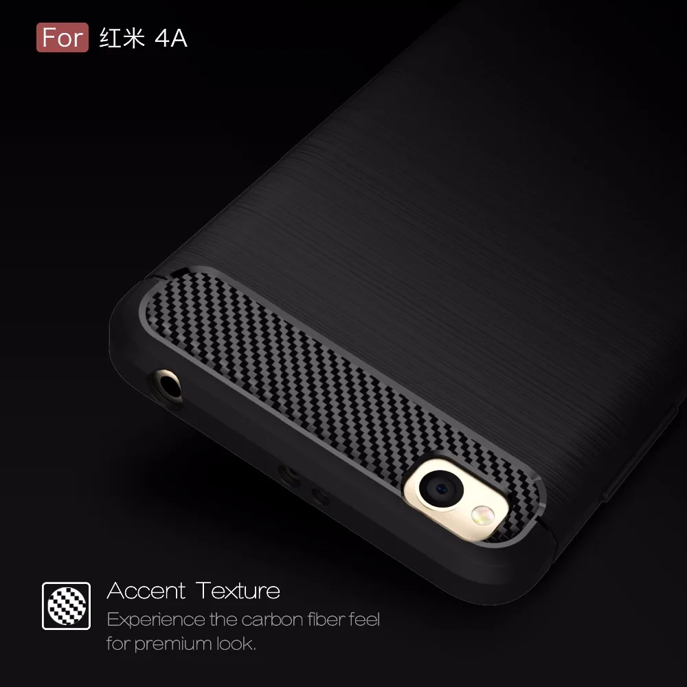 5 цветов по последней моде углеродного волокна чехол для телефона Xiaomi Redmi 4A