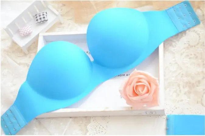 Нет плечевой ремешок бюстгальтер крышка Push up бесшовные торжественное платье