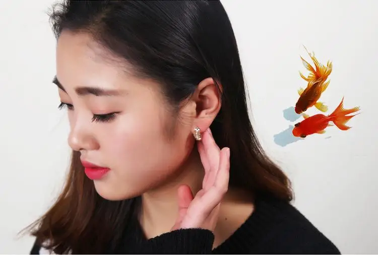 100% 925 sterling silver fashion fish bone design ladies stud earrings jewelry Anti allergy female birthday gift drop shipping | Украшения