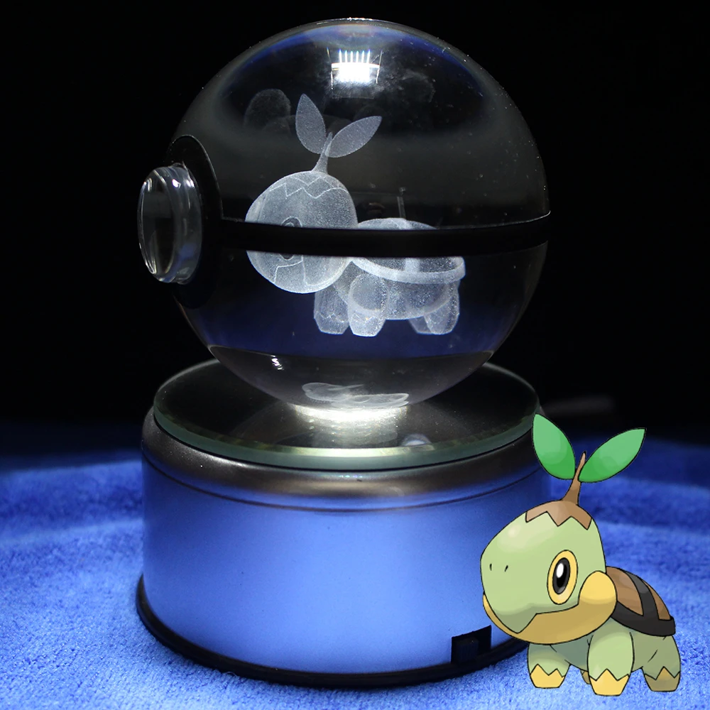 Turtwig Pokeball хрустальный шар настольные украшения лампа в виде светящегося шара светодиодный цоколь подарок
