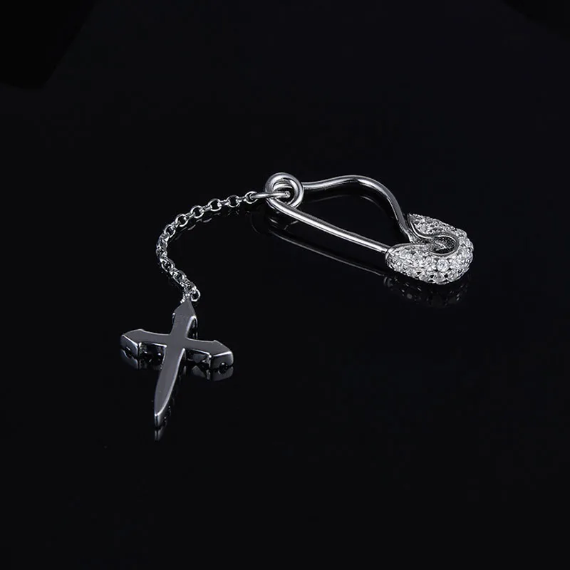 Женские серьги из серебра 925 пробы с фианитом|Серьги-подвески| |