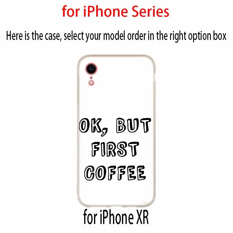 Ok But First Coffee Soft Silicone Case For iPhone 13 11 12 Pro X XS Max XR 6 6S 7 8 Plus SE Mini Cover | Мобильные телефоны и