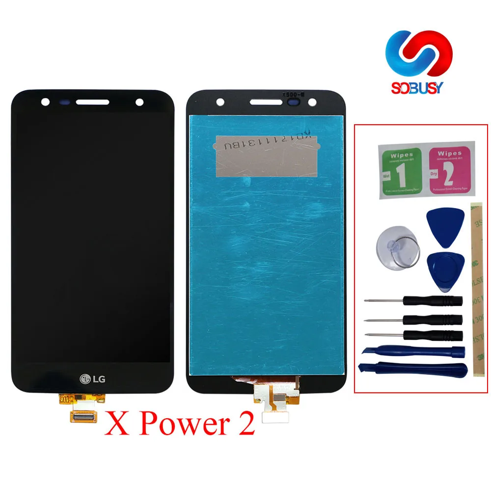 ЖК дисплей 5 дюйма для LG X Power 2 M320 M320G M320F M320N кодирующий преобразователь сенсорного