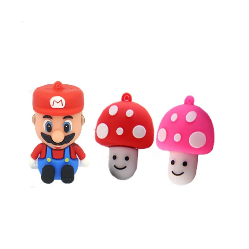 Usb флеш накопитель Super Mario в виде грибов 4 ГБ 8 16 32 64 2 0 оригинальный милый мультяшный