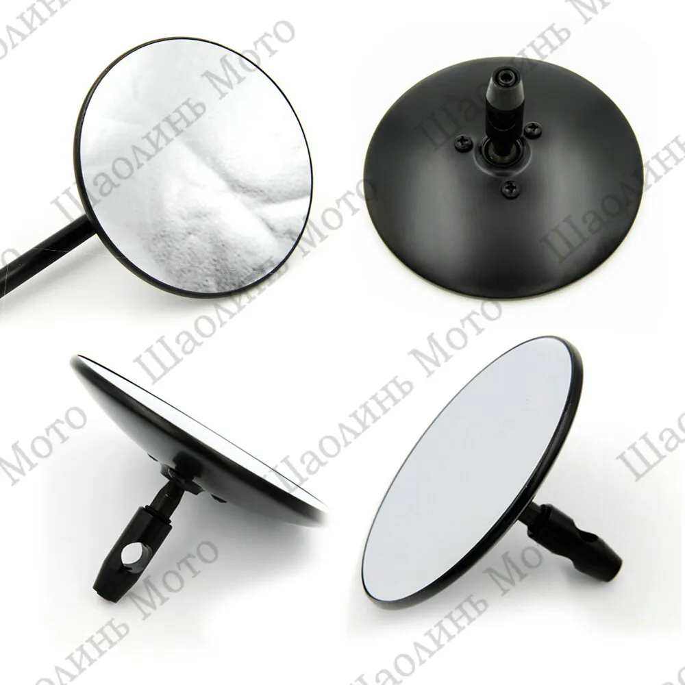 Винтажные 10 5 см черные/хромированные мотоциклетные зеркала M8 M10 Резьба Зеркало