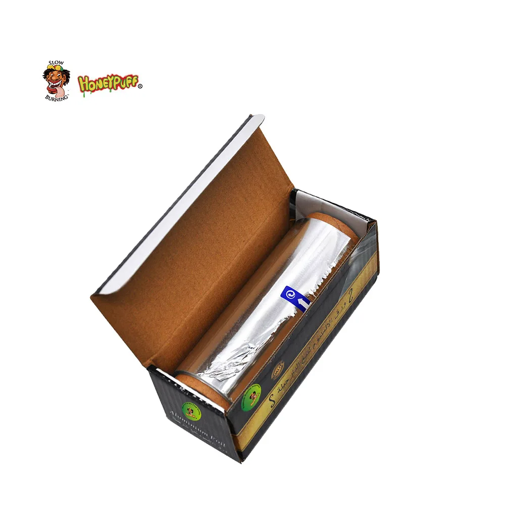 HONEYPUFF 1 Box Rectangular Aluminum Hookah Foil Paper Diameter 140MM /Thickness 0.03MM Holes Shisha Chicha Charcoal Bowl |