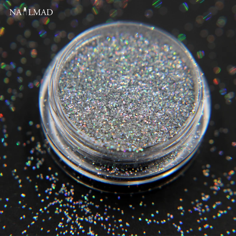 0 4 мм Лазерная Серебряная фотолампа мерцающие блестки голограмма Блестящий