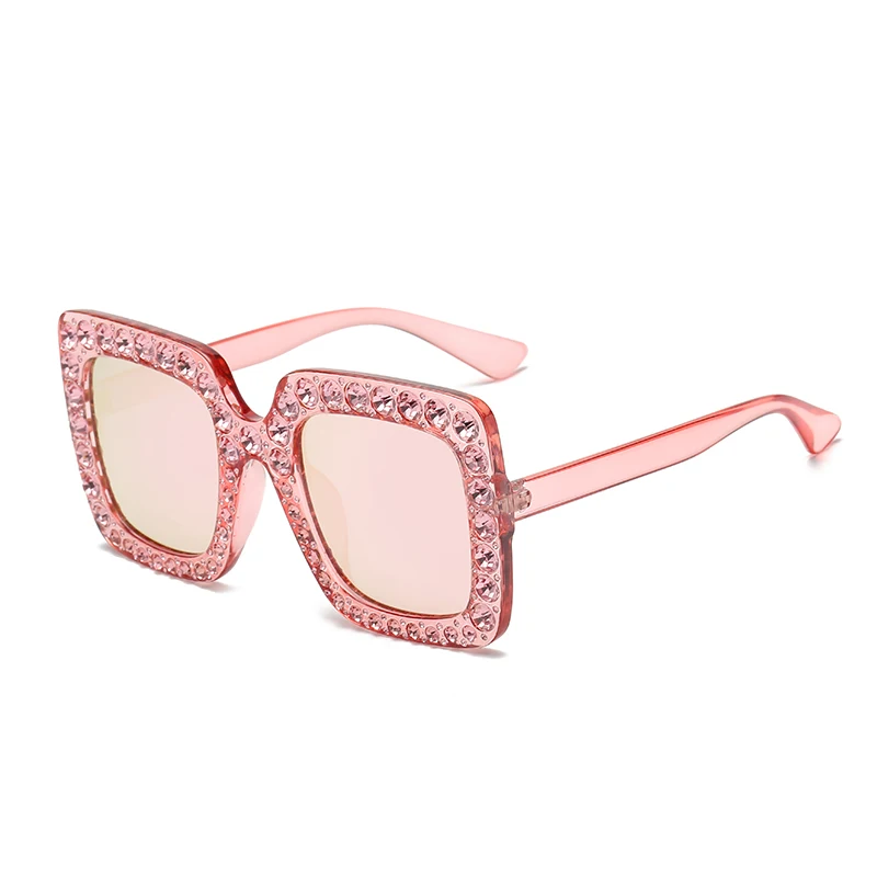 MISM новые алмазные негабаритные Солнцезащитные очки Квадратные женские большие