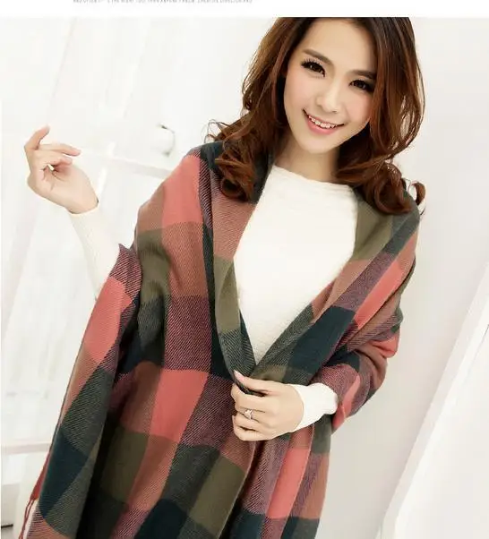 Оптовая продажа большие женские клетчатые шарфы длинный шарф модные большой