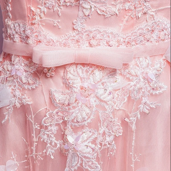 Новое поступление 2017 в наличии женское свадебное платье светлое Розовое