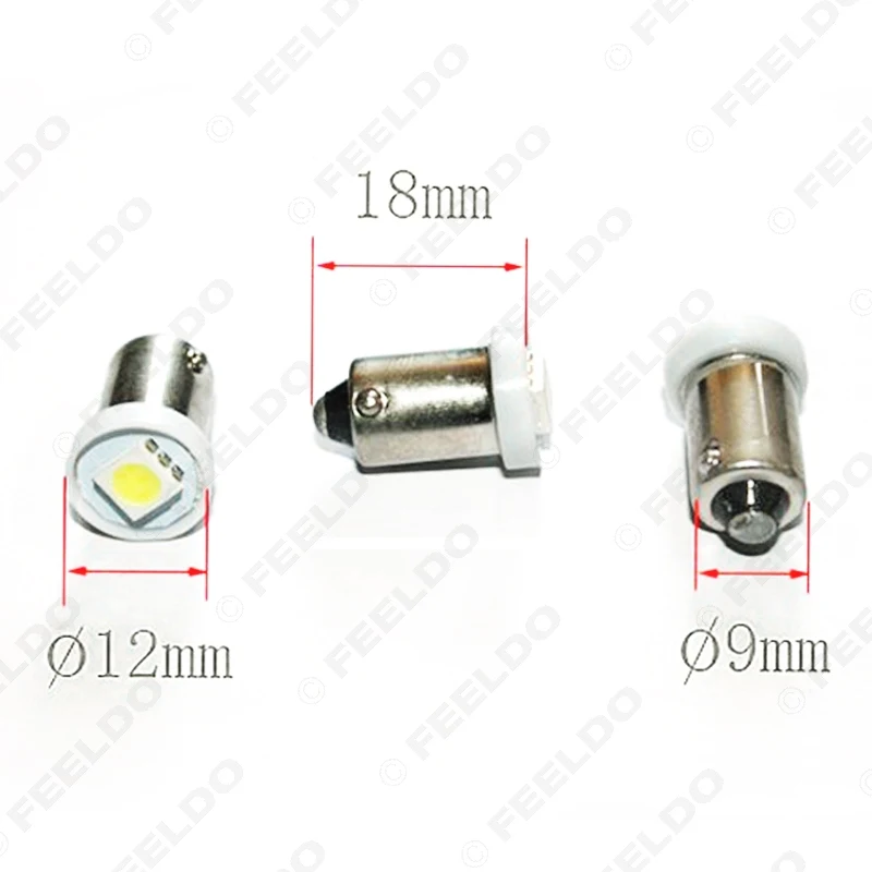 FEELDO Автомобильный светодиодный светильник 2 шт. 12 в пост. Тока T4W 1895 5050 1SMD 1 7 цветов