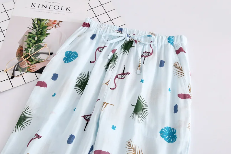New Outerwear home pant women autumn winter sleepwear pajama pants print cotton long sleep pant ladies homewear lounge trousers