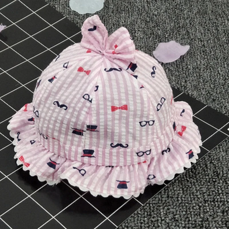 New Fashionable Lace Girls Hat Baby Bucket Cap Summer Child For Girl Newborn Photography Props Kids Sun Straw | Детская одежда и
