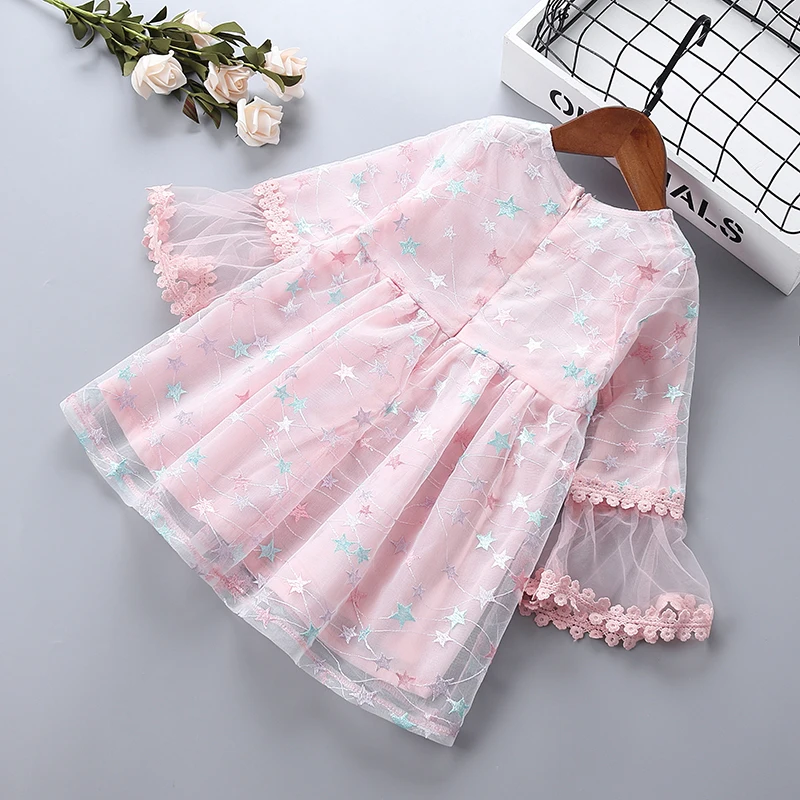 0-6 years High quality girl dress 2019 new spring casual party chiffon lace mesh kid children clothing princess dresses | Детская одежда