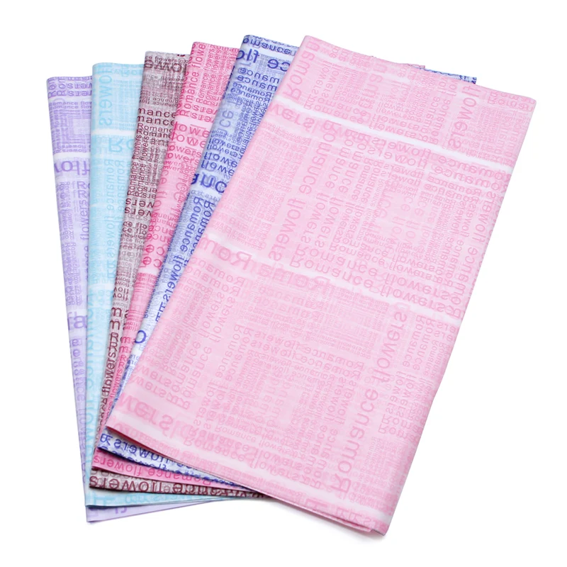 20 шт./лот прозрачная водостойкая оберточная бумага с буквенным принтом упаковка