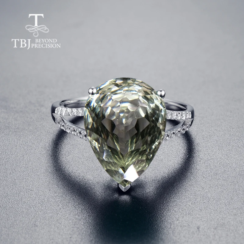 Женское серебряное кольцо с аметистом TBJ prasiolite Ювелирное Украшение натуральным