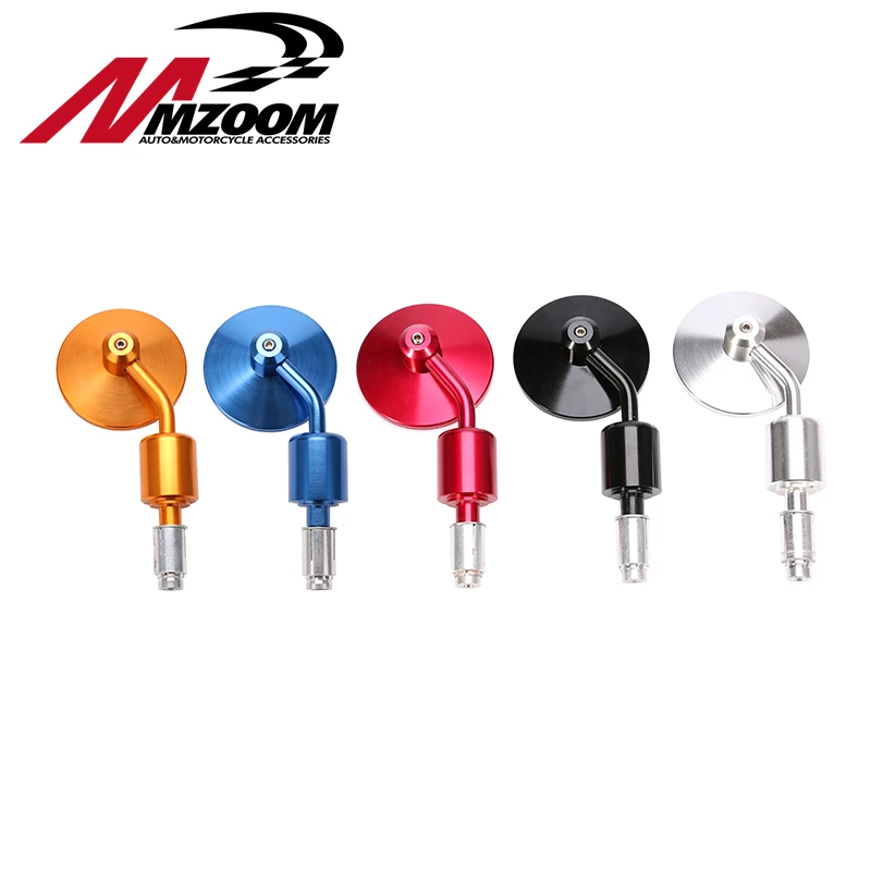 Mzoom Motorcycle CNC Aluminum Rear View 3&quot Handle Bar End 7/8&quot Mirrors Round | Автомобили и мотоциклы