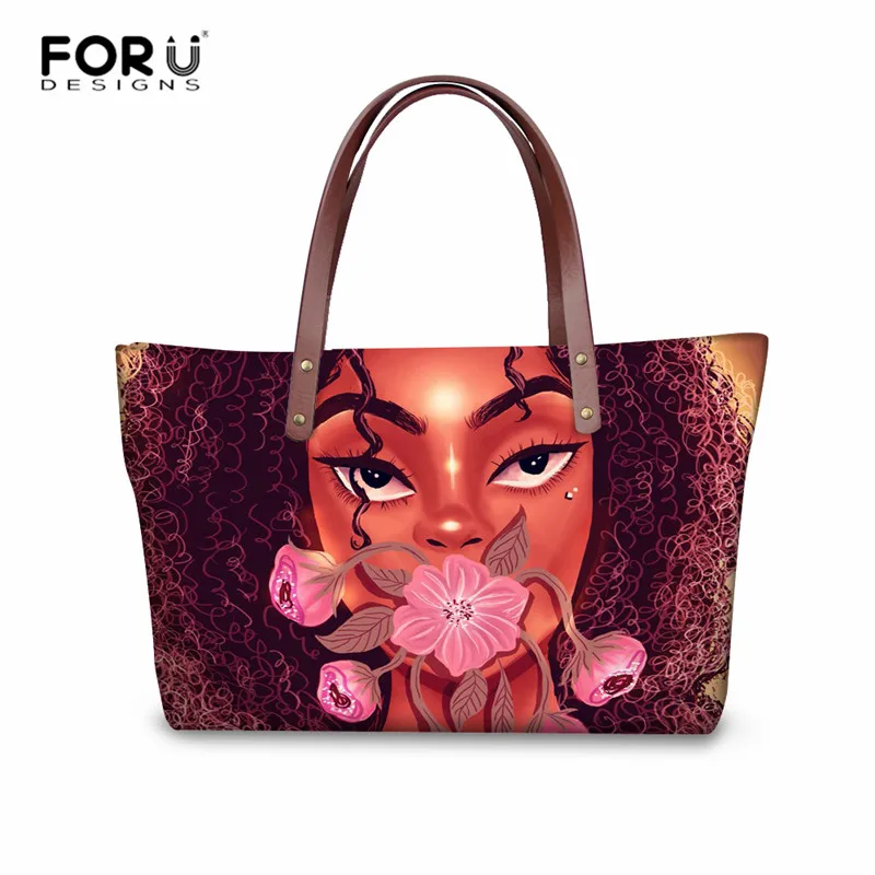 FORUDESIGNS/летние женские пляжные сумки с принтом в африканском стиле сумочка