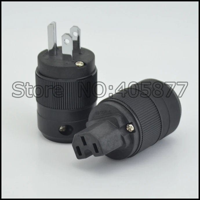 Пара разъемов Unprint с родиевым покрытием Вилка питания стандарта США и МЭК 1 пара