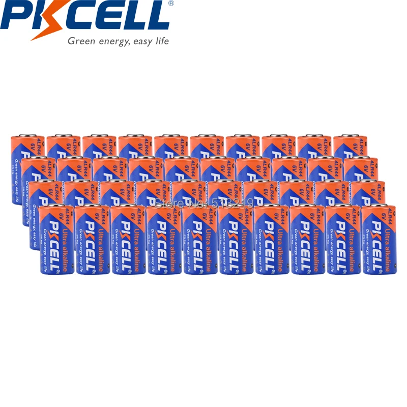 40 штук PKCELL 6V 4LR44 щелочные батареи L1325 PX28A 476A A544 28A музыкальная шкатулка для плюшевых игрушек MP3