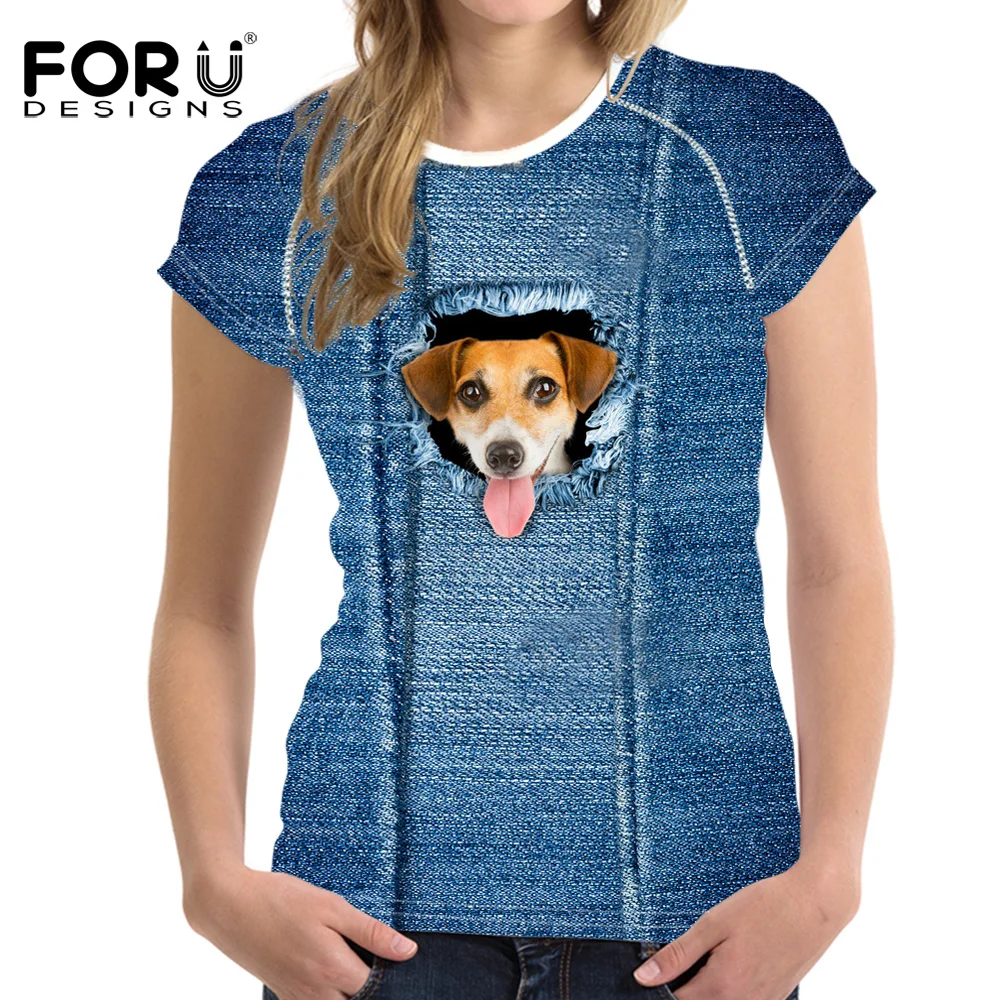 Женская футболка с 3D принтом в виде собаки летняя повседневная для бодибилдинга