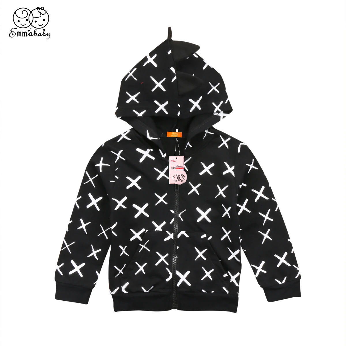 Emmababy Kids Boys Girls Dinosaur Print Sweatshirt Hoodies Hooded Tops Jacket Coat Clothes |
