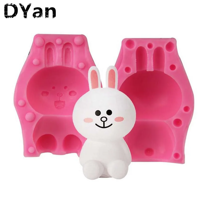 

The New 3D Stereo Rabbit Mousse Fondant Mold Cake Fondant Ice Cream Chocolate Mold A1332