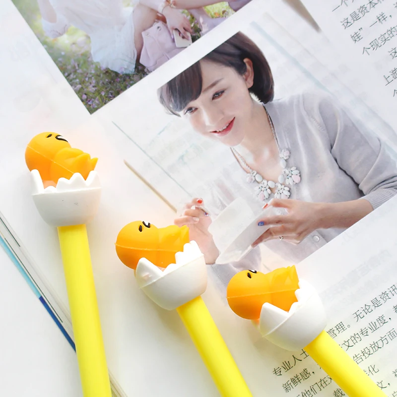 1PCs New Cute Cartoon 3D Lazy Egg Gel Pen Ink Marker School Office Supply Gift E0663 | Канцтовары для офиса и дома