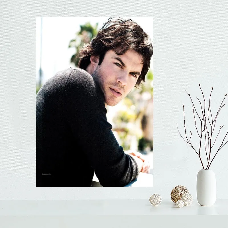 2017 New arrival Custom Ian Somerhalder Canvas Painting Poster Home Decor Cloth Silk Fabric Wall Art for Living Room | Дом и сад