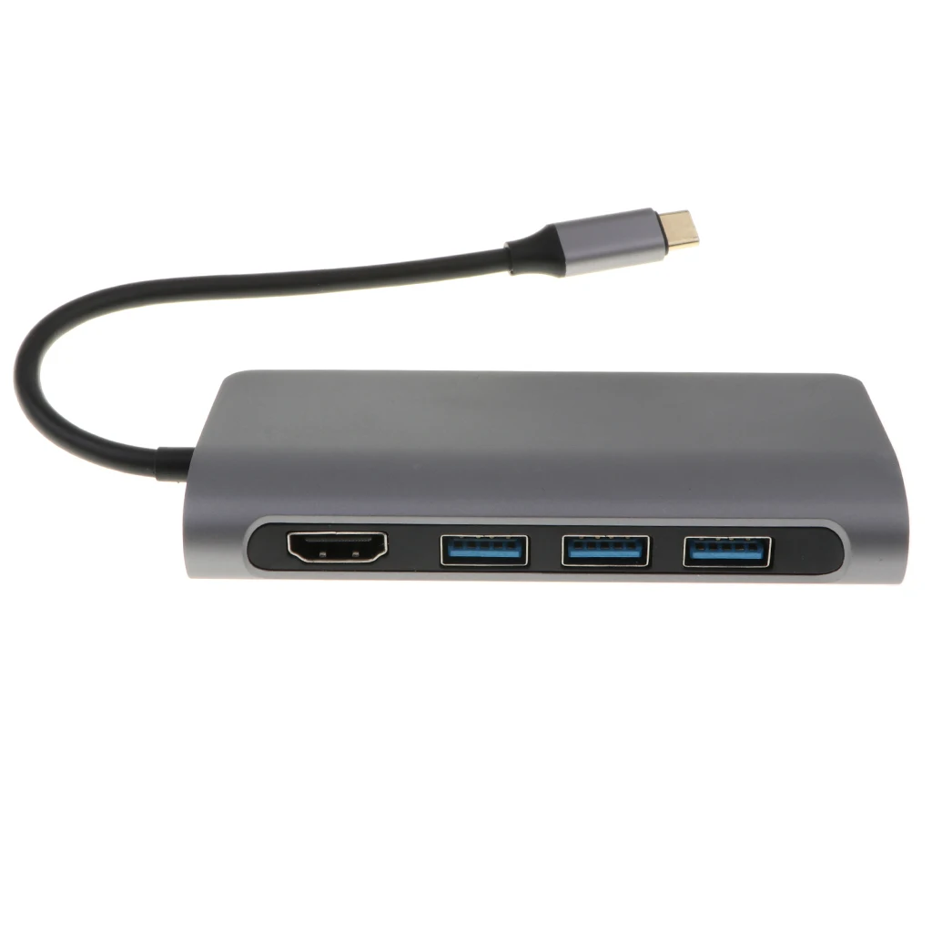 MagiDeal 8 в 1 type-C к HDMI USB кардридер PD концентратор адаптер для Macbook