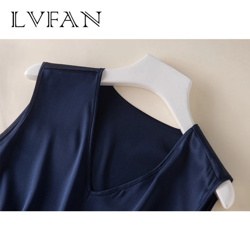 Женская шелковая майка с v образным вырезом повседневный жилет из тяжелого шелка