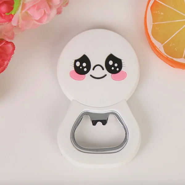 I Kawaii креативные дети мультфильм многофункциональная силиконовая Милая бутылка из нержавеющей стали магниты открывалка для пива стикер для холодильника кухонный инструмент - Цвет: I