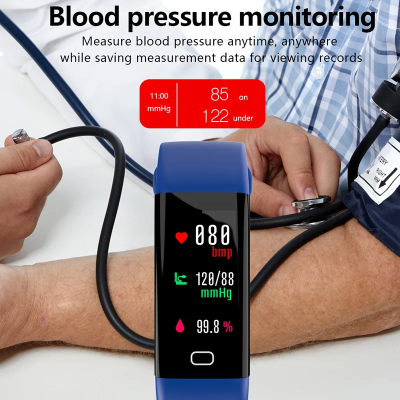 Смарт-браслет с пульсометром тонометром фитнес-трекером смарт-браслет