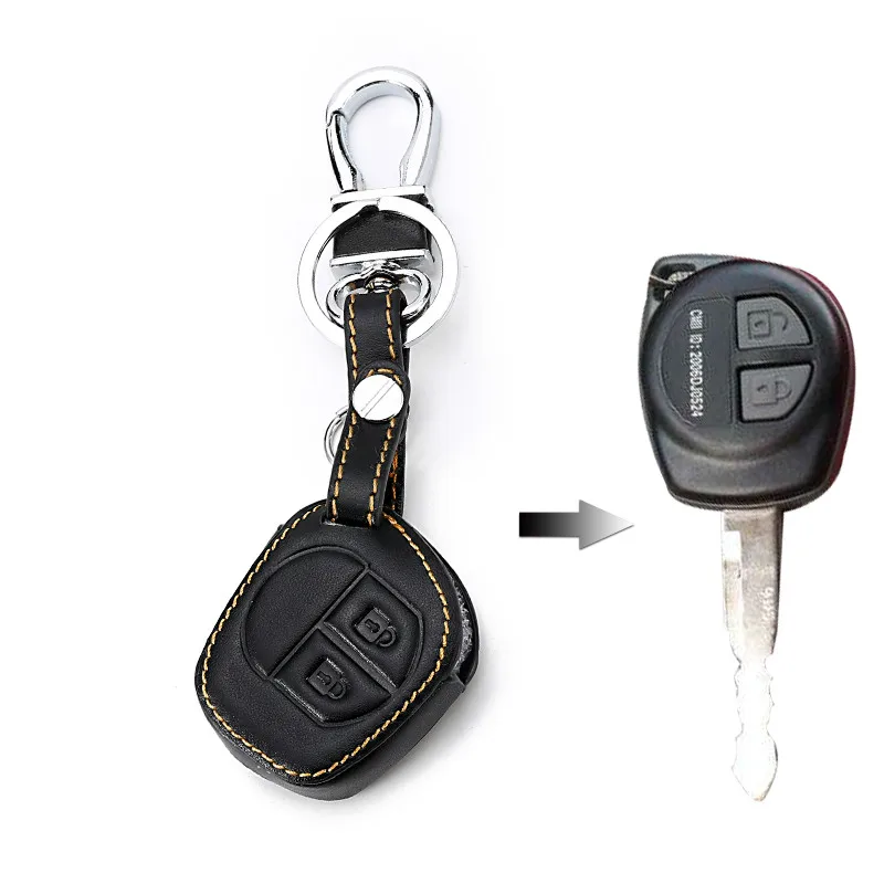 

Кожаный чехол для ключа автомобиля 2 кнопки для Suzuki Swift Sport Sx4 Scross Swift Liana большой Vitara автомобильный чехол для ключа