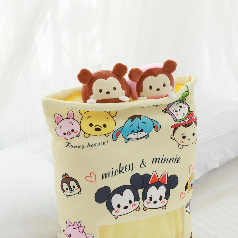 

A bag of 8pc mini mouse & duck plush toy Creative cartoon Pillow Stuffed cartoon figure doll cushion throw Pillow