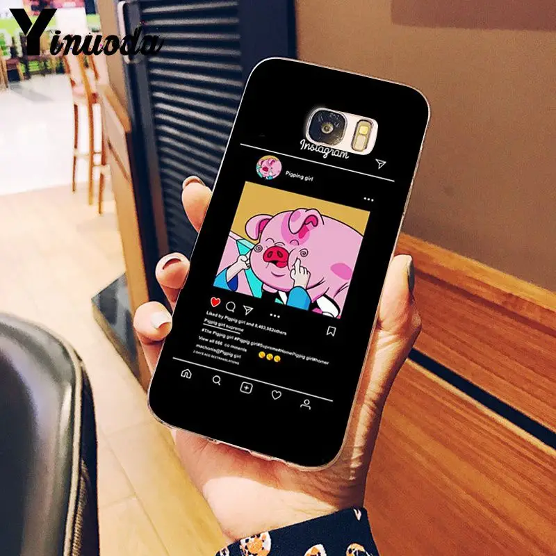 A5 Yinuoda чехол с рисунком поросенка из мультфильма, умный чехол, чехол для телефона, для samsung S5, S6, S6 edge, S7 edge, S8 Plus, S9 Plus, чехол - Цвет: A5