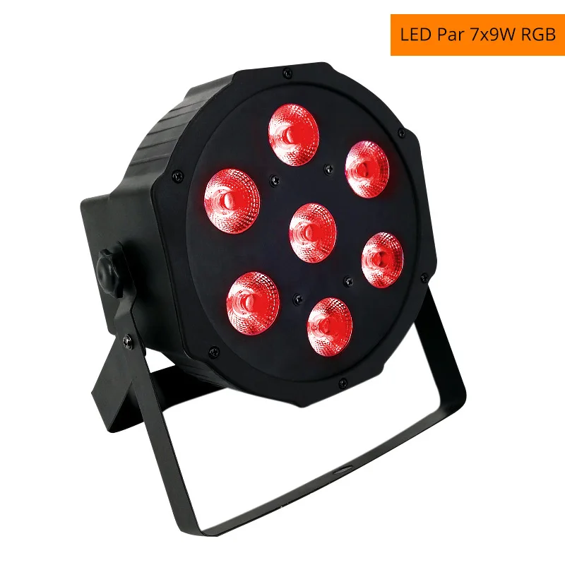LED Par 7x9W RGB SHEHDS Лучший светодиодный плоский Par 7x9 Вт свет для дискотеки RGB DMX 512/7 DMX каналы вечерние DJ освещение дизайн PAR свет для внутреннего клуба Вечерние - Цвет: LED Par 7x9W RGB