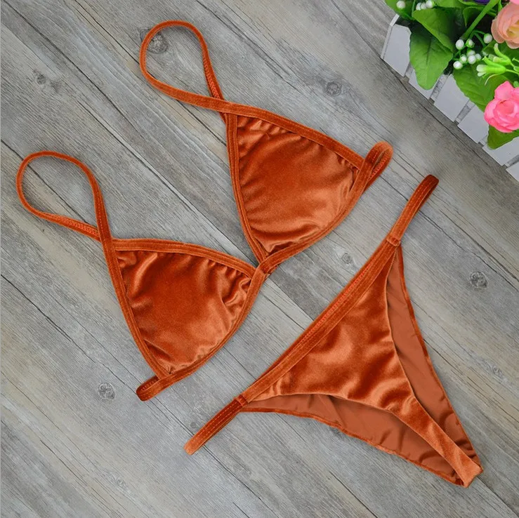 Женский бархатный купальник бикини сексуальный комплект 2019|set women|set sexyset suit women |