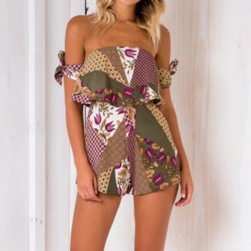 2018 Модный женский сексуальный летний модный элегантный мини-комбинезон с